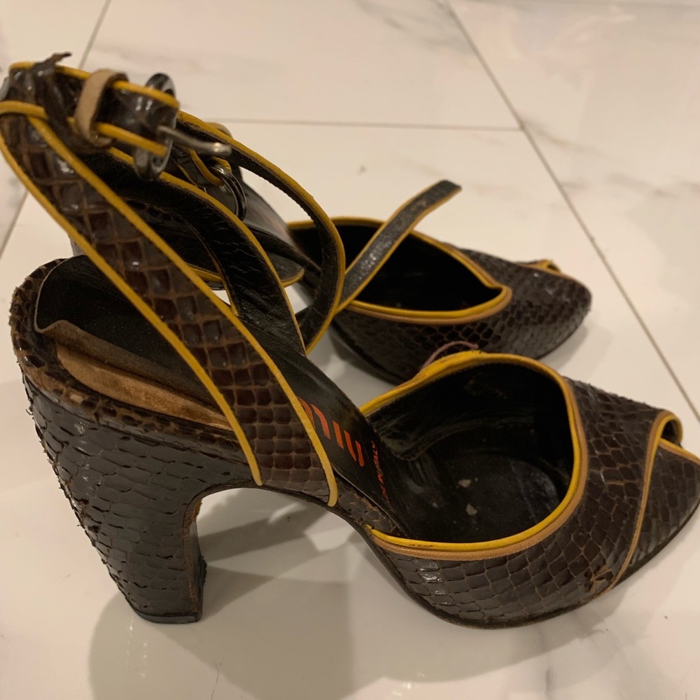 Miu Miu peep toe pumps circa 2003, size 38